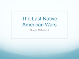 The Last Native American Wars