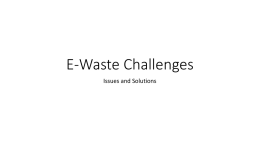 E-Waste Challenges