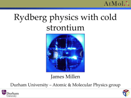 Rydberg physics with cold strontium