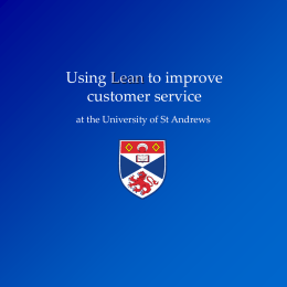 Lean at the University of St Andrews