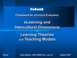 eLearning and Intercultural Dimensions of Learning