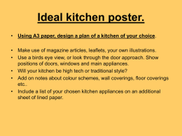 Ideal kitchen poster.