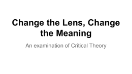 Change the Lens, Change the Meaning