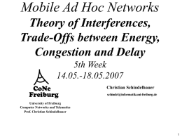 Lecture Mobile Ad Hoc Networks