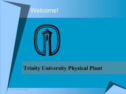 Welcome! [www.trinity.edu]