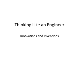 Thinking Like an Engineer - Kalamazoo Public Schools