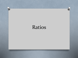 Ratios - University of New Mexico