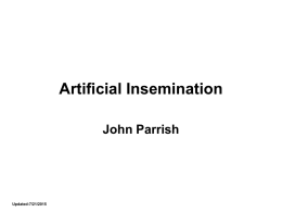 Artificial Insemination - University of Wisconsin