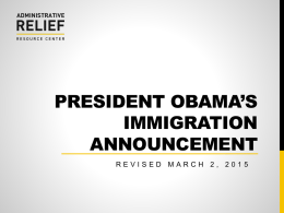 President Obama’s Immigration Announcement