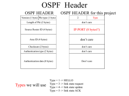 OSPF Header - Electrical & Computer Engineering