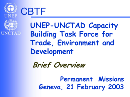 UNEP-UNCTAD CBTF > Programme for LDCs