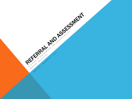 Referral and Assessment - Bureau of Indian Education