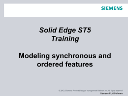 Modeling synchronous and ordered features