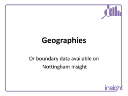 Geographies - Nottingham Insight