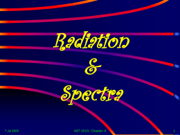 Radiation and Spectra - Wayne State University