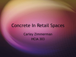 Concrete In Retail Spaces