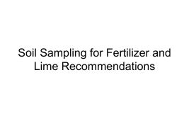 Soil Sampling and Fertilizer and Lime Recommendations