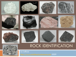 Rock identification - Ms. Lewis and Mr. Shumaker