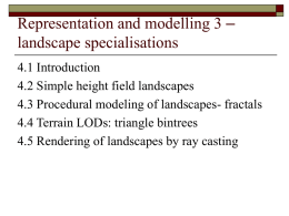 Representation and modelling 3 – landscape specialisations