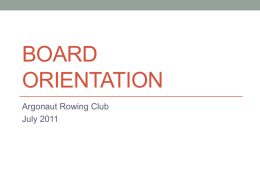 Board Orientation
