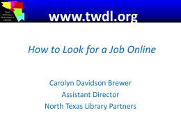 How to Look for a Job Online - NTLP