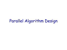 Parallel Algorithm Design - Brigham Young University