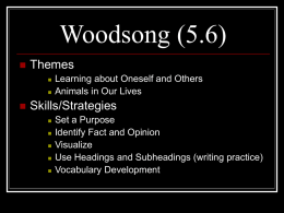 Woodsong (5.6) - Oakridge Public Schools