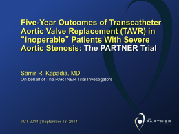 Five-Year Outcomes of Transcatheter Aortic Valve