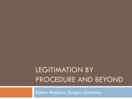 Legitimation by Procedure and Beyond