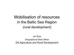 Mobilisation of resources in the Baltic Sea Region, Rural