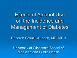 Alcohol and Diabetes: Highs and Lows