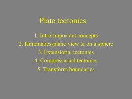 Plate tectonics - UA Geosciences