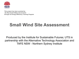 Small Wind Site Assessment - Office of Environment and