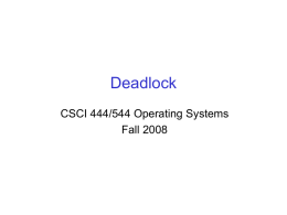 Deadlock - William & Mary Computer Science