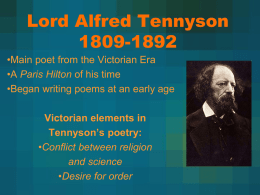 Lord Alfred Tennyson 1809-1892
