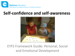 Personal social and emotional development: PSED