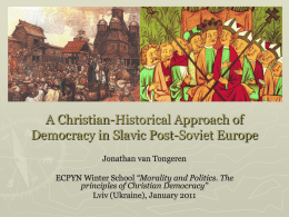 A Christian-Historical Approach of Democracy in Post