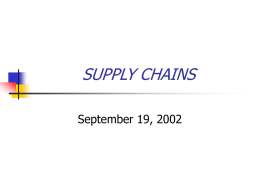 Supply Chains - Kansas State University