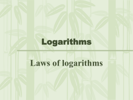 LOGARITHMS