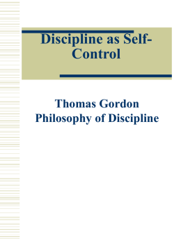Gordon’s View of Discipline