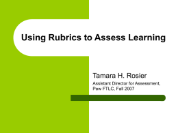 Using Rubrics to Assess Learning