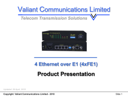 4 Ethernet over E1 (4xFE1) IP over TDM