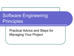 Intro to Software Engineering