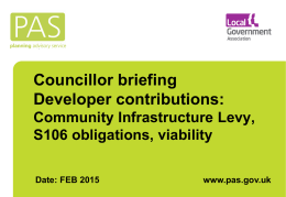 Developer Payments Community Infrastructure Levy & Viability