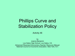 Phillips Curve and Stabilization Policy