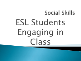 Social Skills - Earl Haig Secondary School