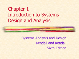Chapter 1 Assuming The Role Of The Systems Analyst