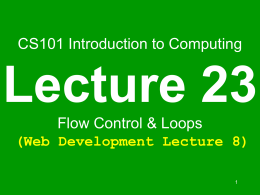 JavaScript Flow Control & Loops