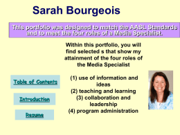 Sarah Bourgeois - McDaniel College
