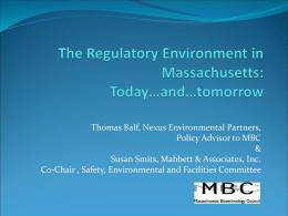 MBC Presentation - Massachusetts Biotechnology Council